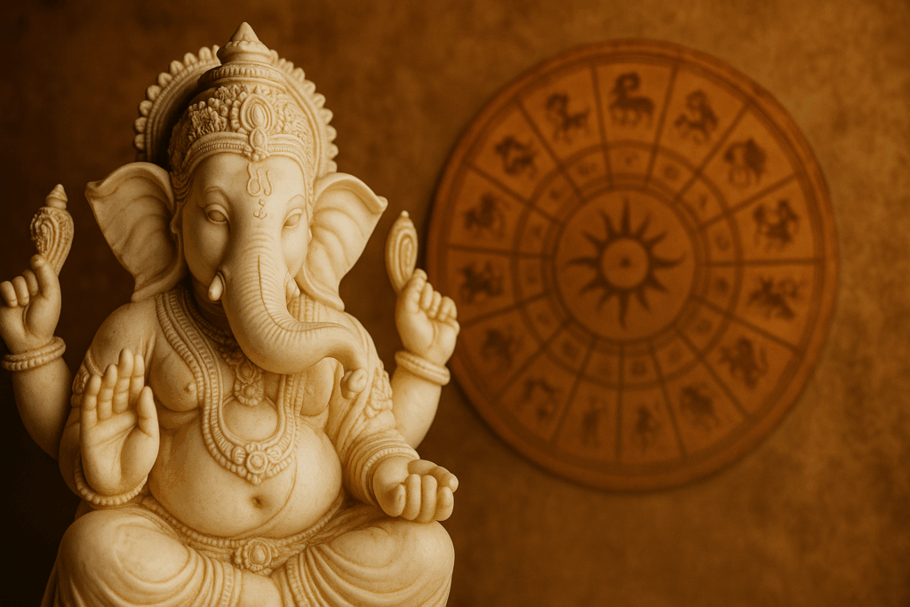 A meditative figure glows with golden light from the heart and third eye under a cosmic sky, representing Jupiter’s influence on truth, growth, and dharma.